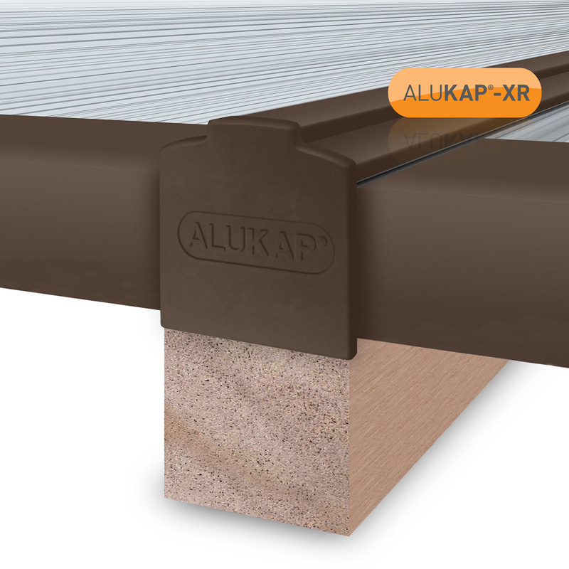 Alukap-XR 60mm Concealed Fix Glazing Bar with Gasket Brown 4800mm