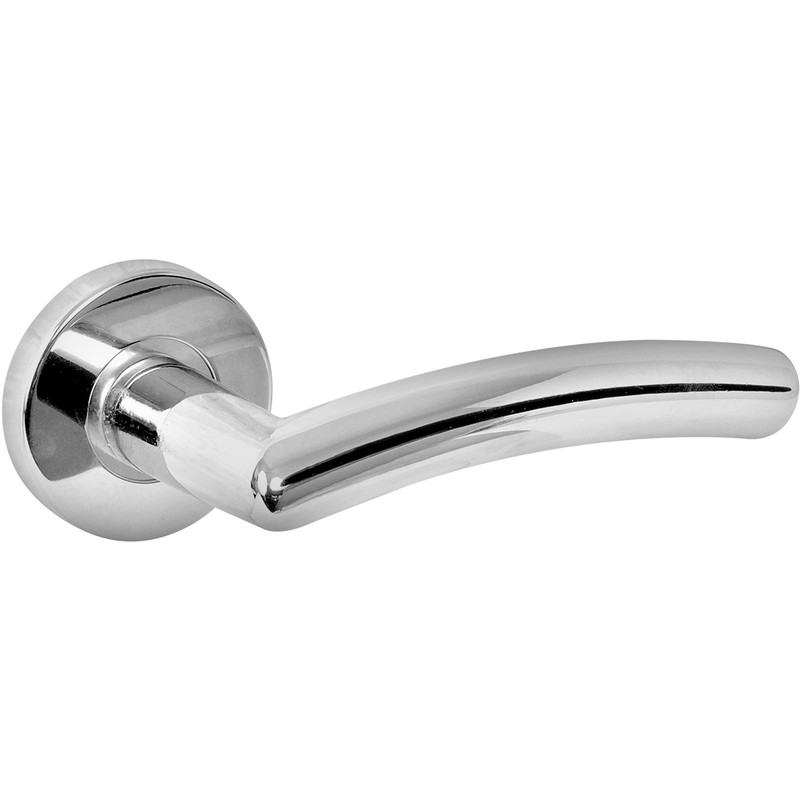 Perpignan Lever On Rose Door Handles Polished
