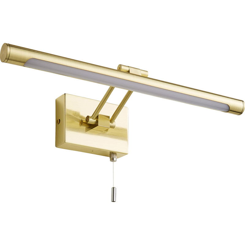 Zink Chai 8W LED Picture & Mirror Light IP44 Satin Brass