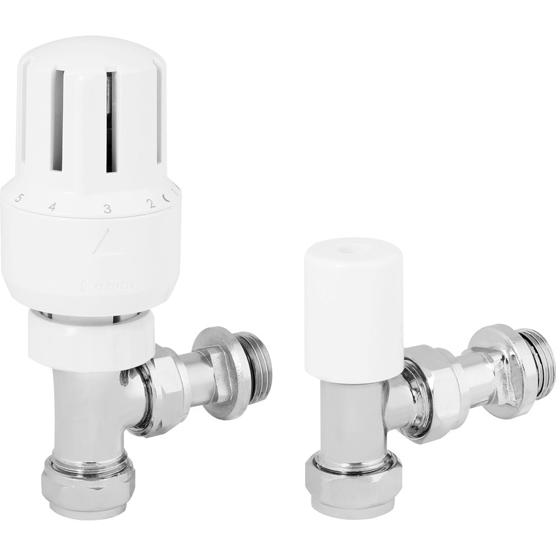 Pegler Mistral 2 TRV Angled 15mm x 1/2" with Lockshield