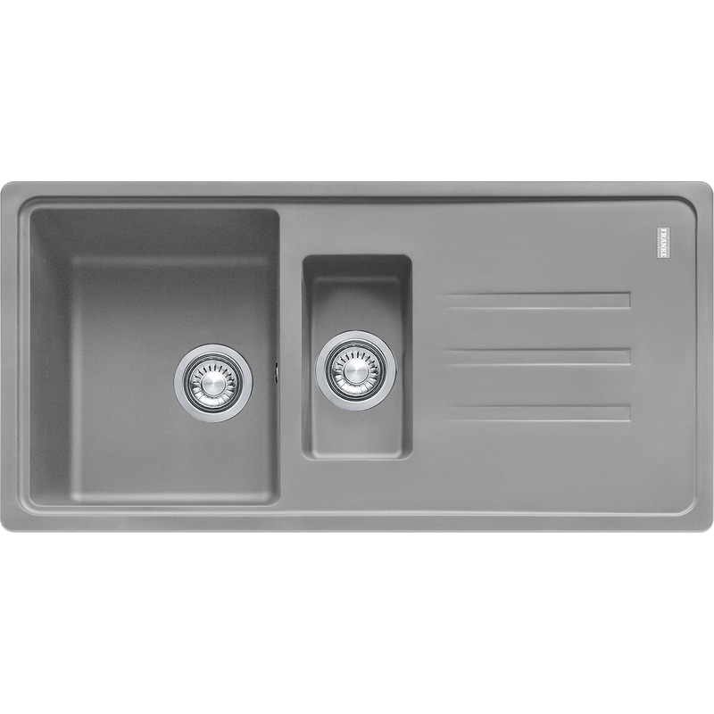 Franke Malta Kitchen Sink & Drainer Stone Grey 1.5 Bowl