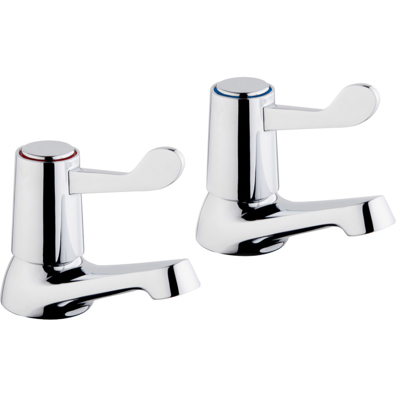 Ebb + Flo Contract Lever Taps Basin Pillar