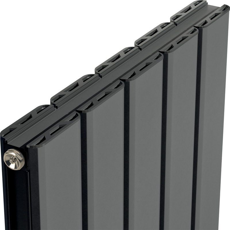 Towelrads Berkshire Single Panel Designer Radiator Anthracite 600 x 1227 3392Btu