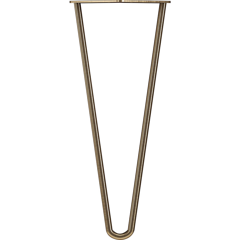 Rothley 2-Pin Hairpin Leg 350mm Antique Brass