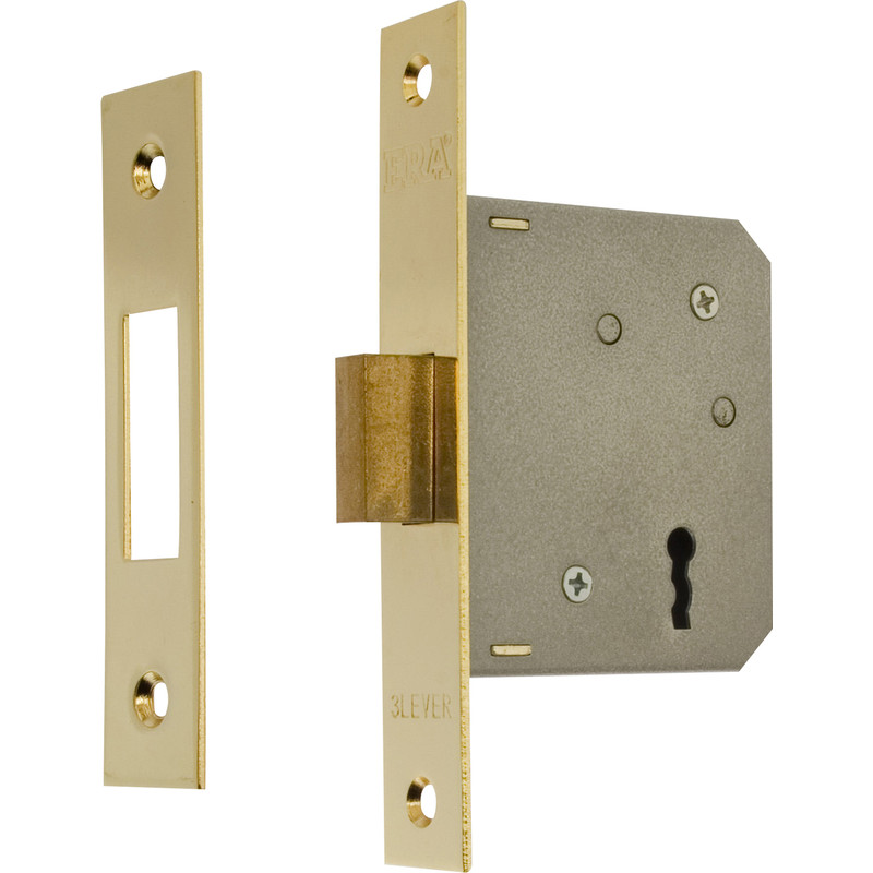 ERA 3 Lever Mortice Deadlock 64mm Brass