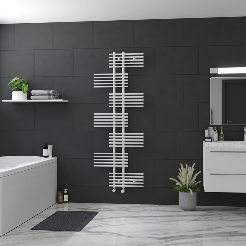 Ximax Cardiff Towel Radiator 1762 x 650mm 2369Btu White