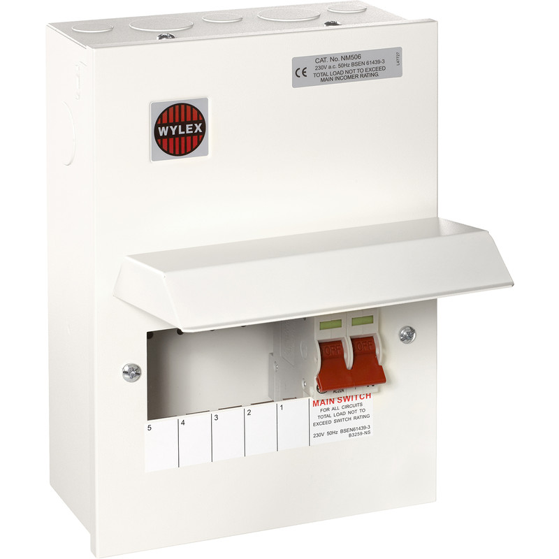 Wylex Metal 100A DP Consumer Unit 5 Way