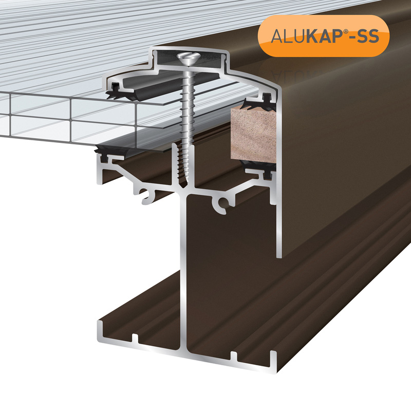 Alukap-SS Low Profile Gable Bar Brown 2.4m