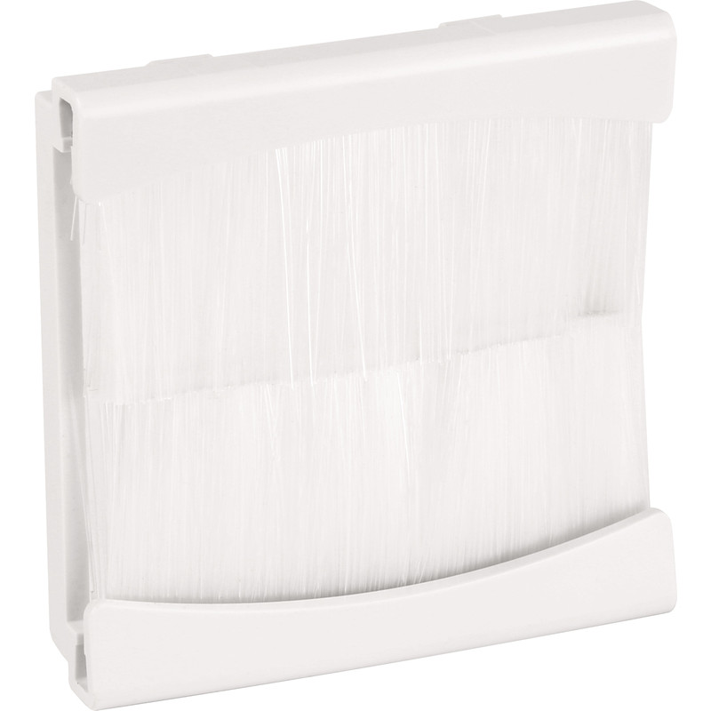 Euro Module Brush Module White 2 Mod Single Plate