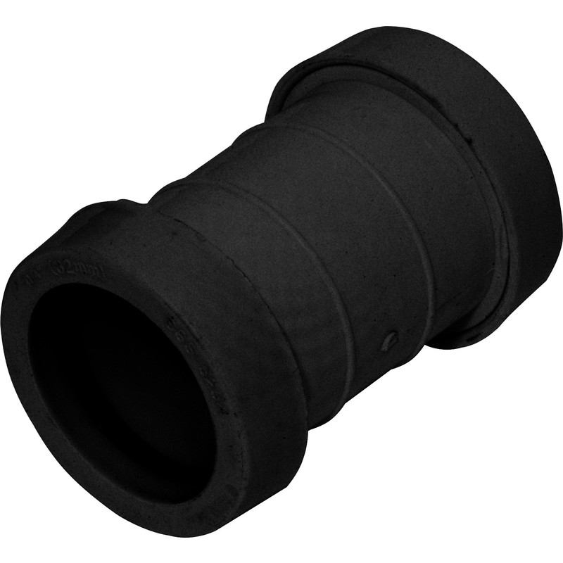 Push Fit Straight Coupling 40mm Black