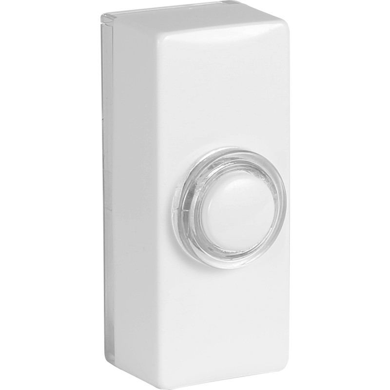 Byron Wired Bell Push Illuminated White