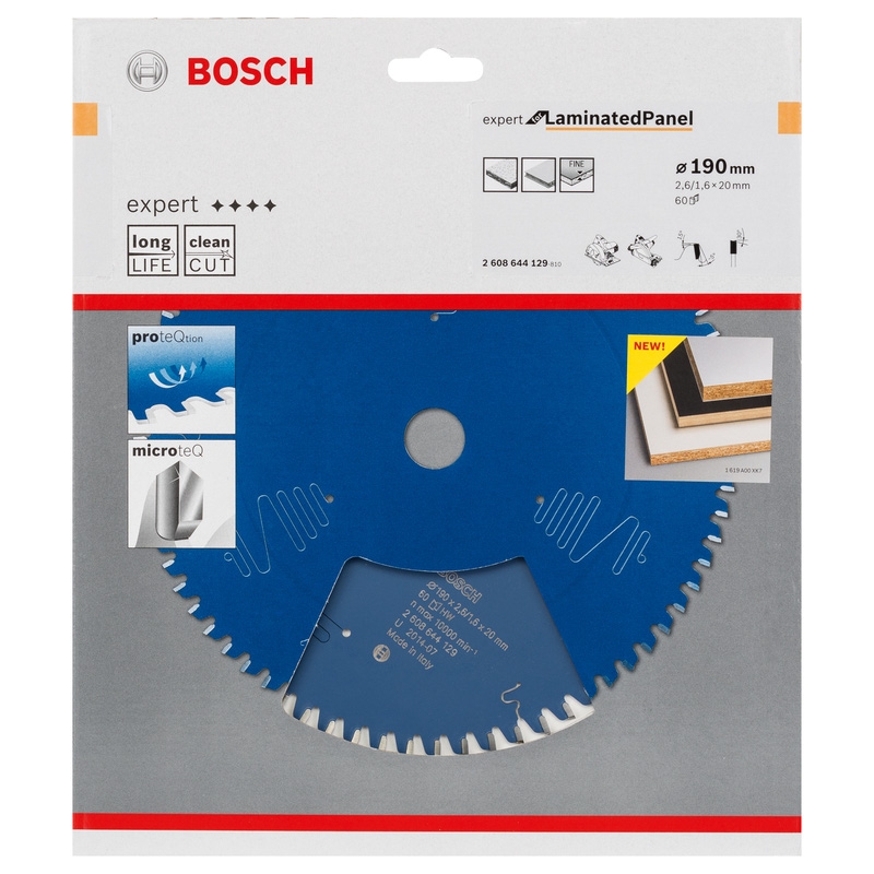 Bosch EXPERT Laminated Panel Circular Saw Blade 190 x 20 x 60T