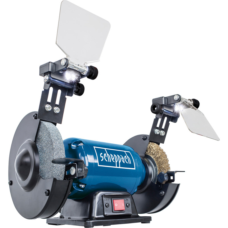 Scheppach SM150LB 400W 150mm Bench Grinder with Wire Wheel 240V