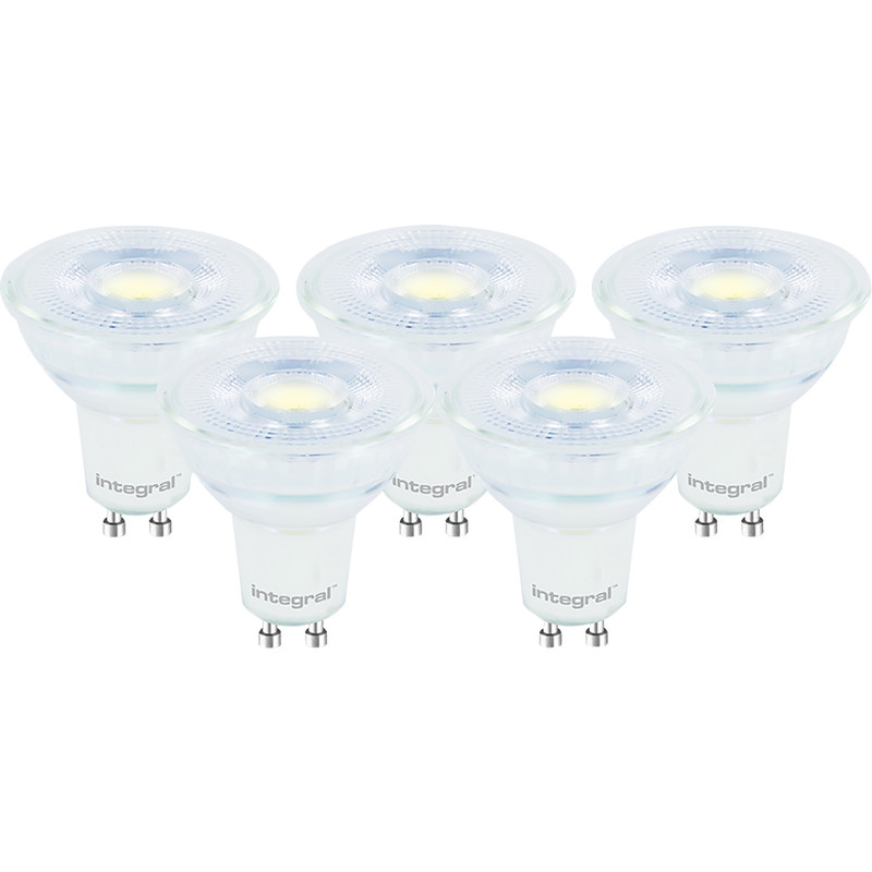 Integral LED Glass GU10 Dimmable Lamp 5.6W Cool White 390lm