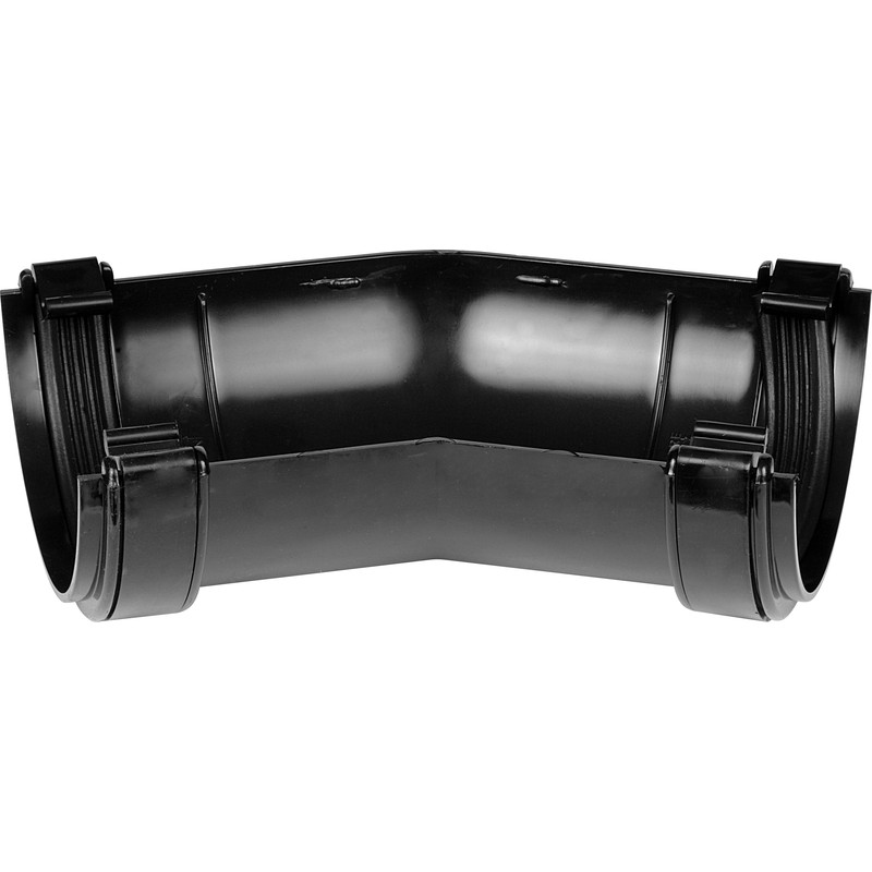 112mm Half Round Gutter Angle 150° Black