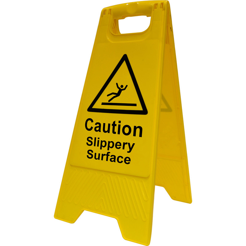 Caution A-Board Slippery Surface
