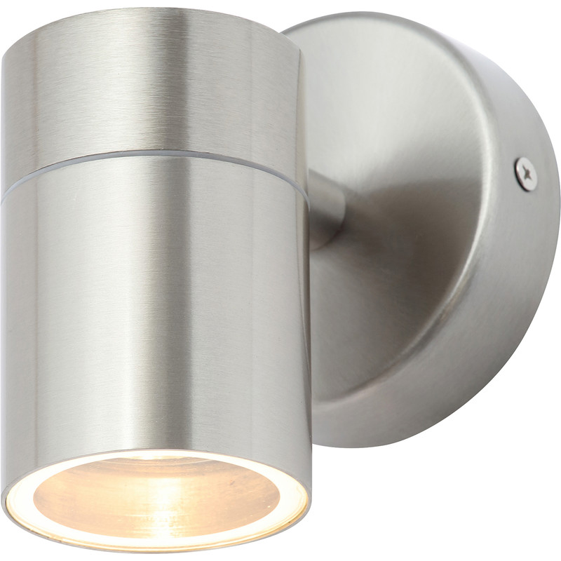 Leto Stainless Steel Up or Down Wall Light IP44 GU10 1 x 35W Max