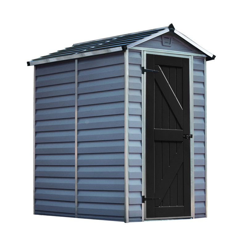 Rowlinson Palram Skylight Grey Deco Apex Shed 4 x 6
