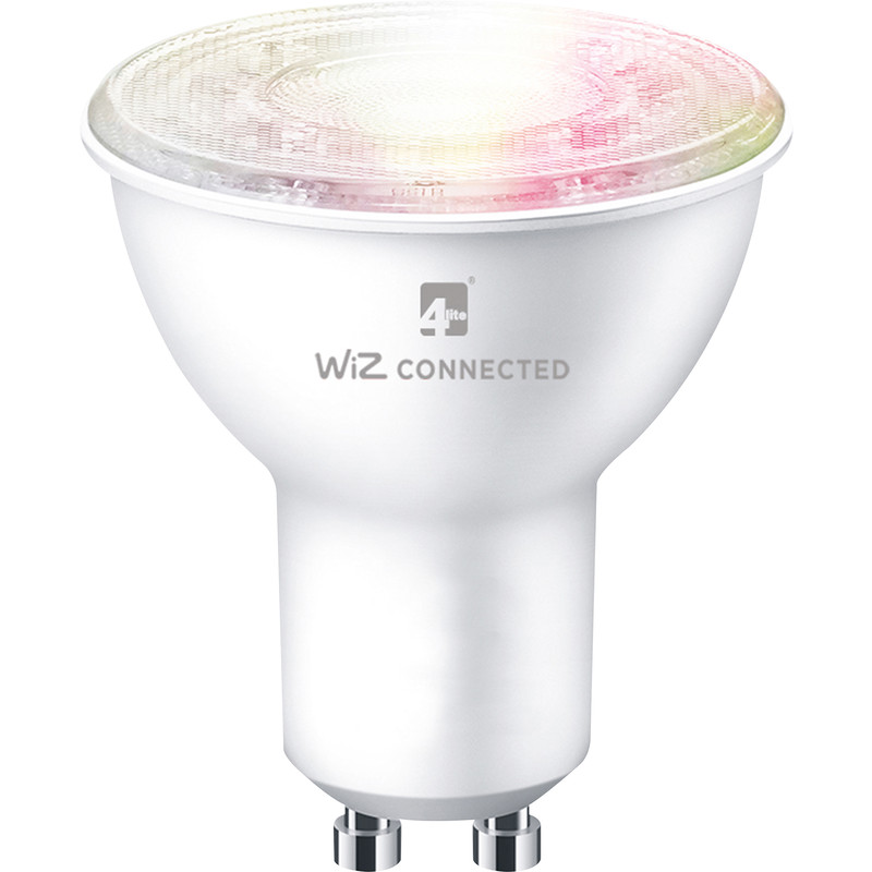4lite WiZ LED Smart WiFi Bluetooth GU10 5W RGB + White Bulb RGB + Warm to Cool White 350lm