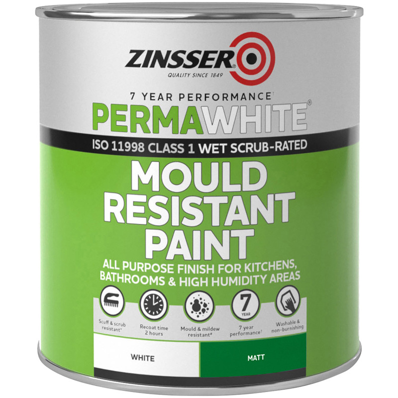 Zinsser Perma White Self-Priming Interior Paint Matt White 1L