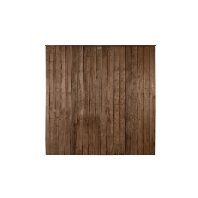 Forest Garden Pressure Treated Brown Closeboard Fence Panel 6' x 6'