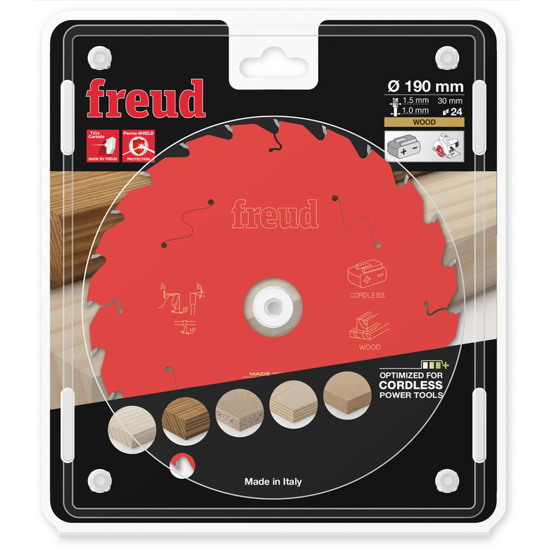 Freud Cordless Circular Saw Blade 190 x 30 x T24