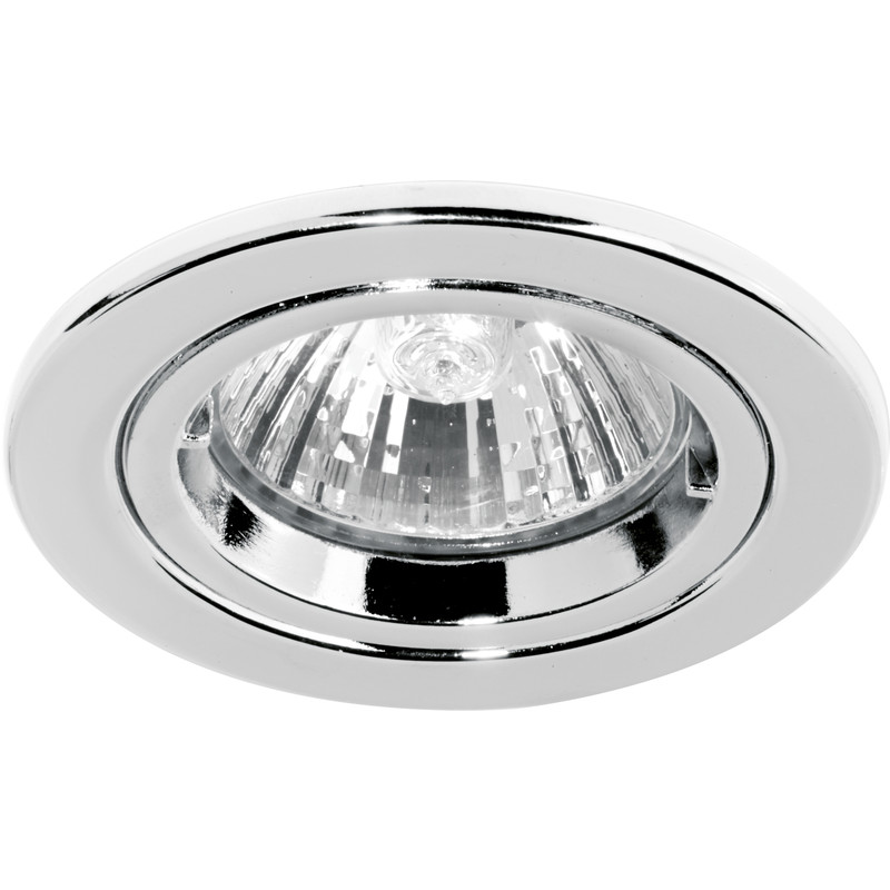 Cast Ring 240V/12V Fixed Downlight Polished Chrome