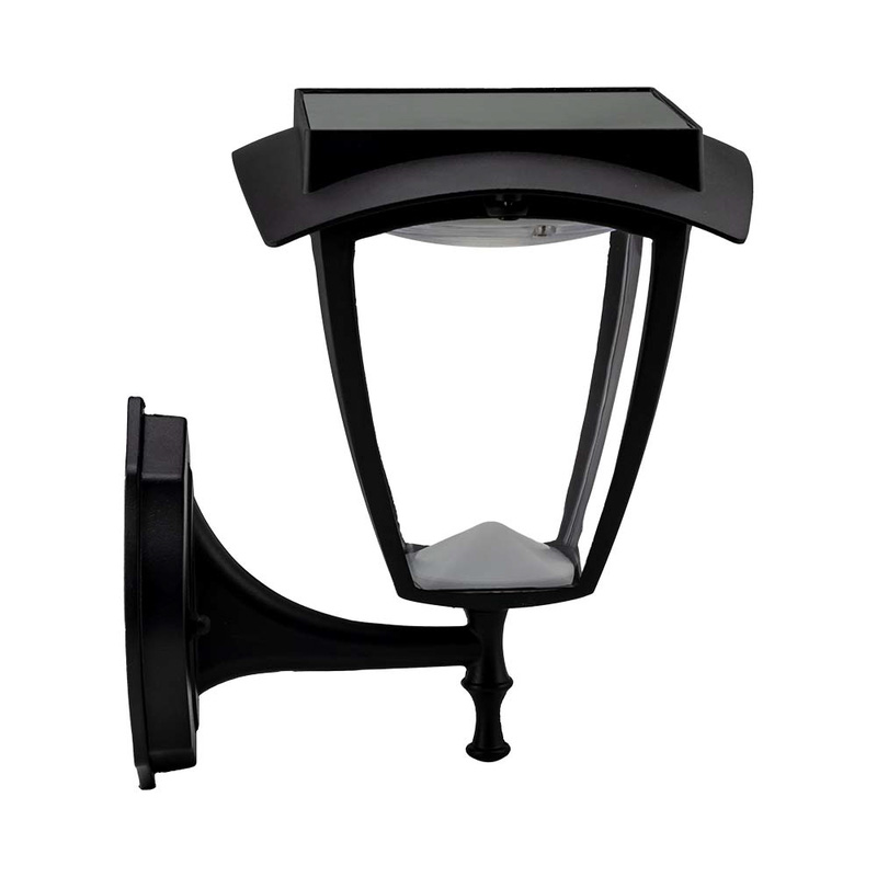 V-TAC 2W LED Solar Wall Lantern IP65 2in1 CCT 2W Black 110lm 2in1 CCT