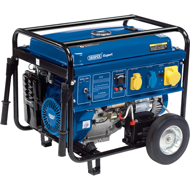 Draper 3.5kW Open Frame Petrol Generator 230V