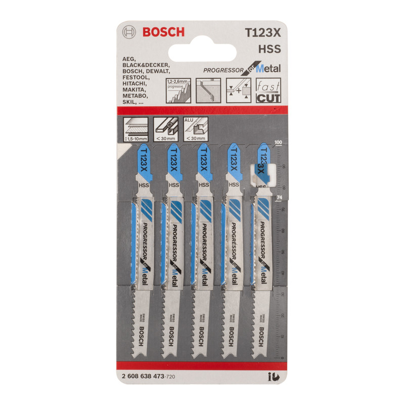 Bosch Bayonet Jigsaw Blade T123X Metal