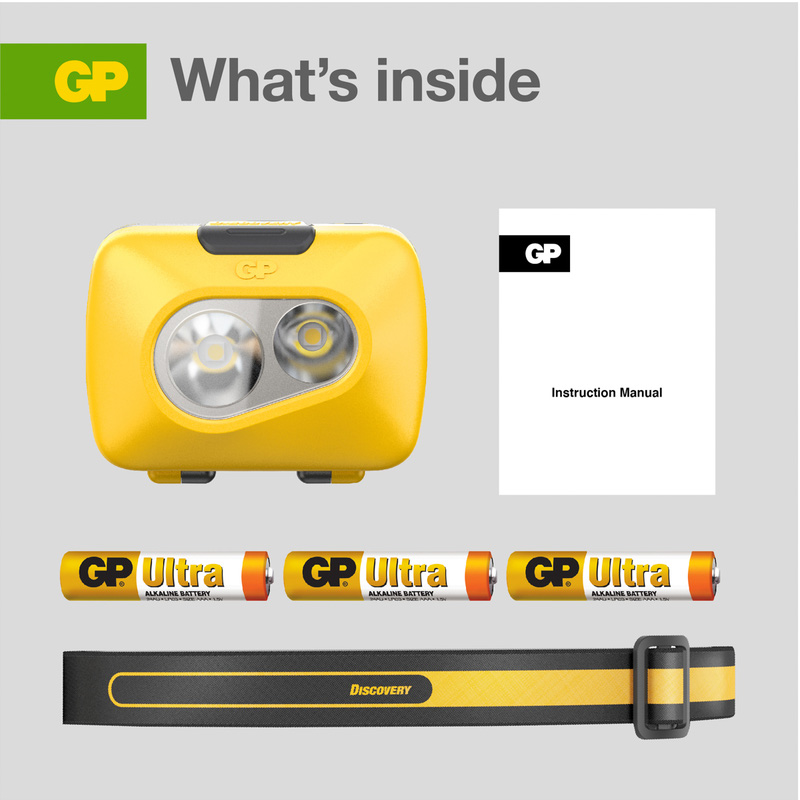 GP DISCOVERY CH42 Lightweight Head Torch 110lm
