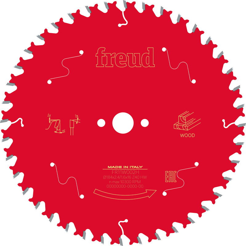 Freud Circular Saw Blade 184 x 16 x T40