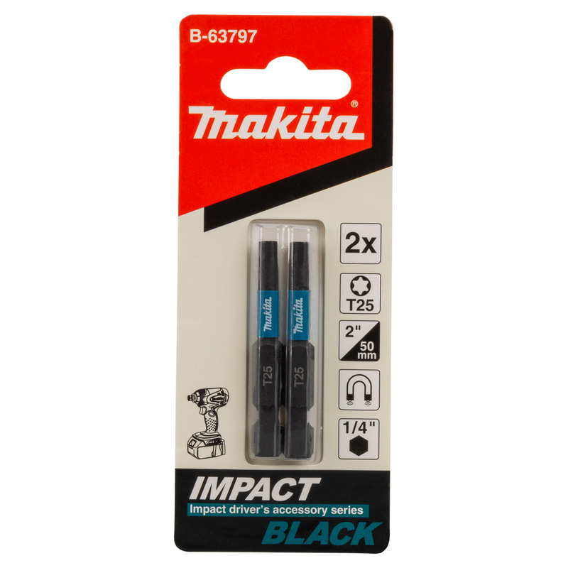 Makita Impact Rated 50mm Black Bit T25