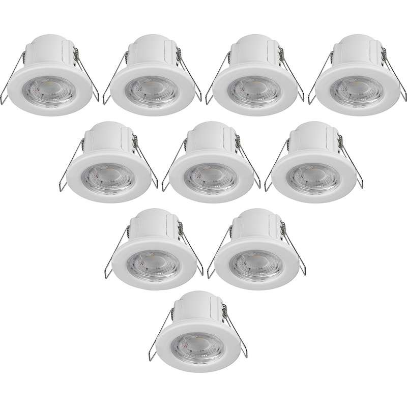 V-TAC LED 5W Integrated Dimmable Fire Rated IP65 Downlight White 440lm Cool White