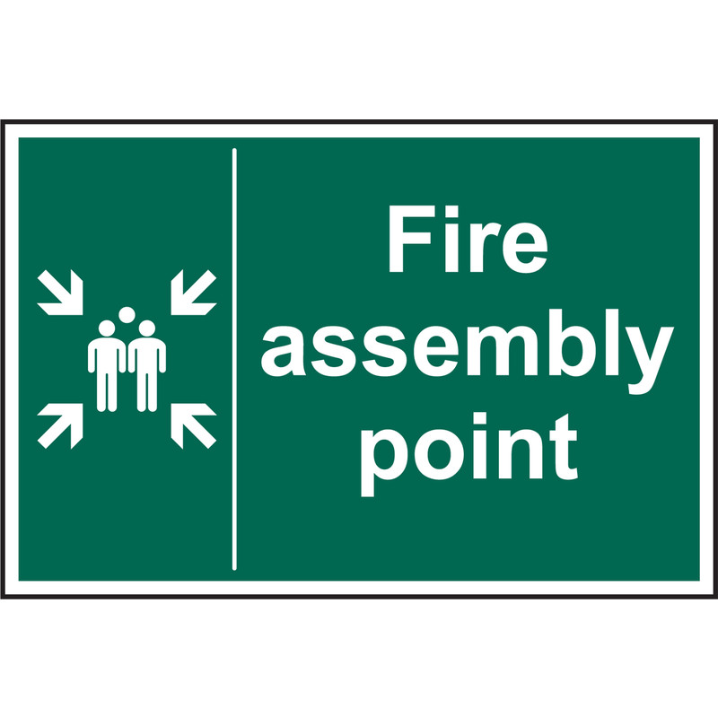 Fire Safety Sign Fire Assembly Point 200x300