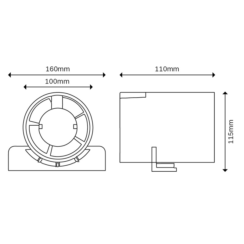 Xpelair 100T 100mm Shower Extractor Fan Kit