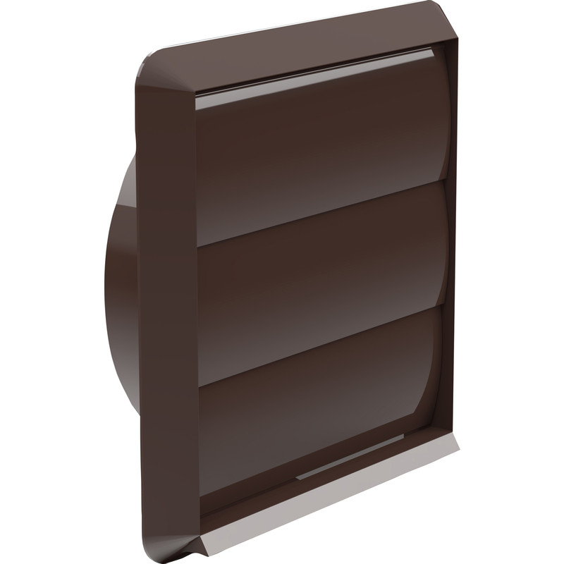 Wall Outlet Gravity Flap 125mm Brown