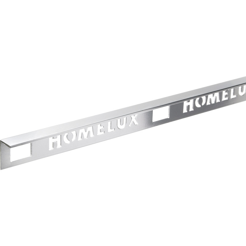 Homelux Stainless Steel Effect Straight Edge Tile Trim 10mm x 2500mm