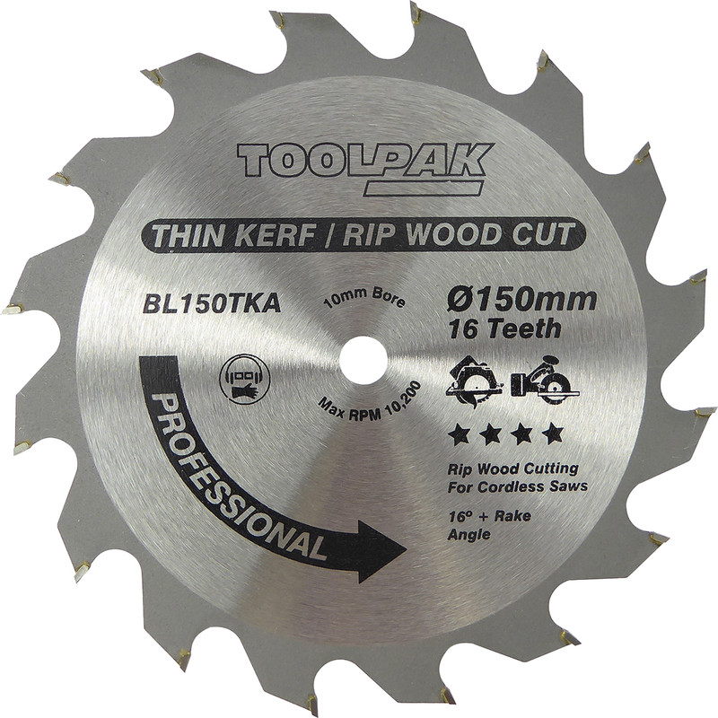 Thin Kerf TCT Blade 150 x 10mm x 16T