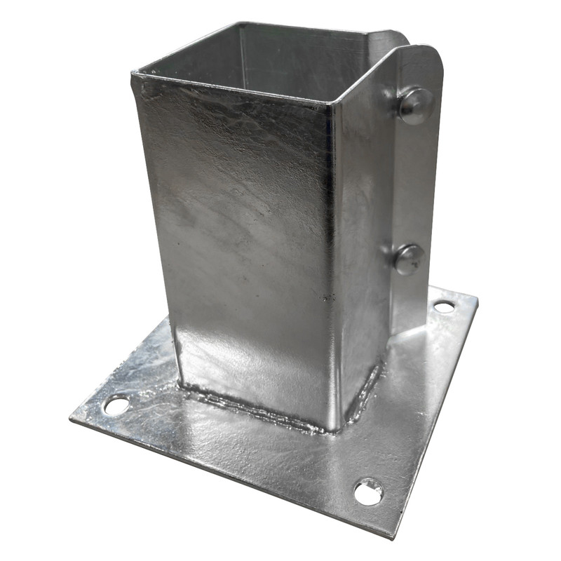 Galvanised Bolt Down Post Shoe 100 x 100mm