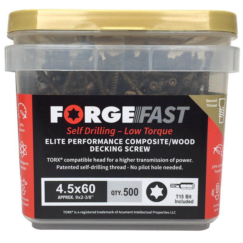 ForgeFast Decking Screw Composite Boards Tan 4.5 x 60mm