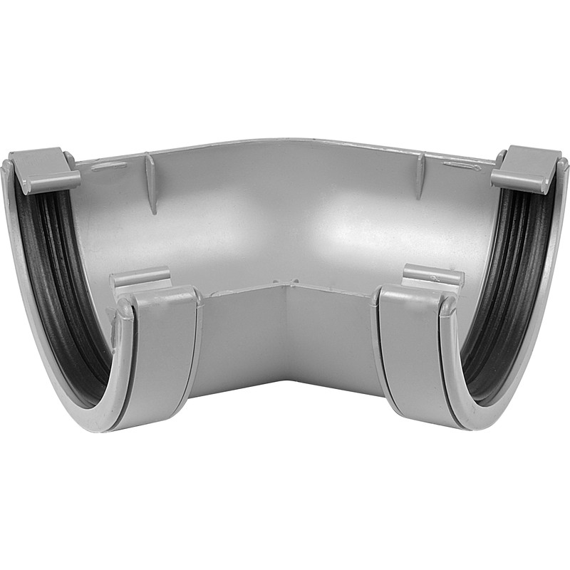 112mm Half Round Gutter Angle 135° Grey
