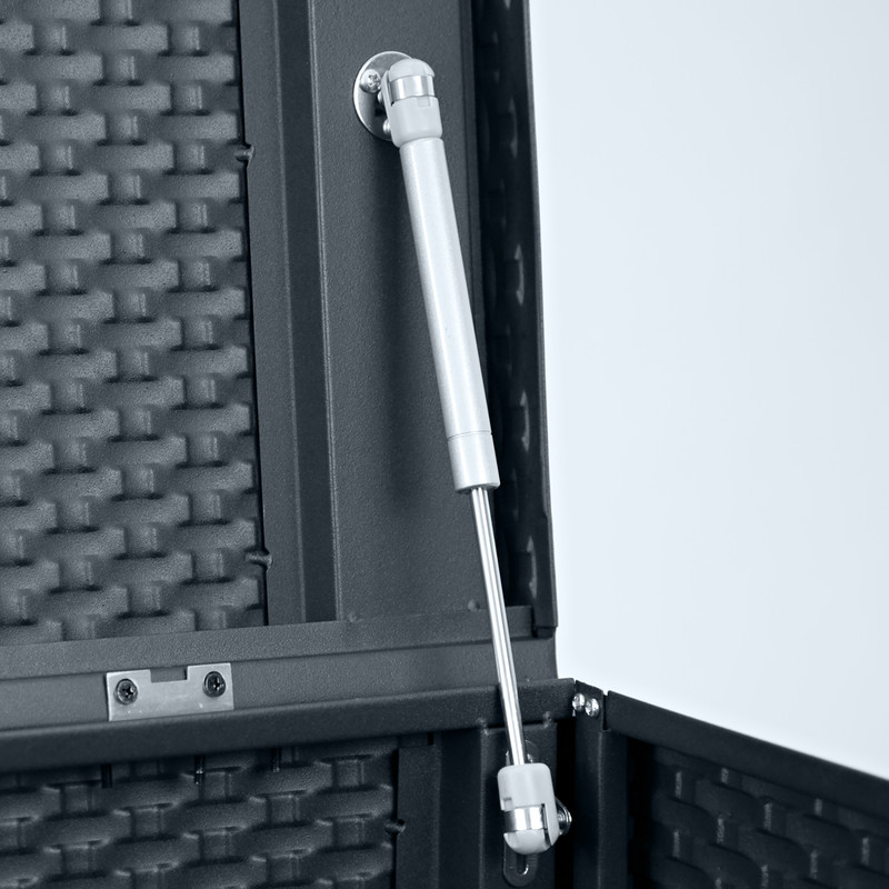 Rowlinson Metal Deck Storage Box 66.5cm (h) x 132cm (w) x 69cm (d) - Anthracite