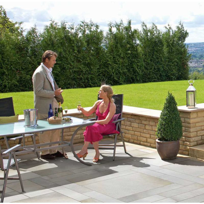 Marshalls Sawn Versuro Linear Paving Slabs Antique Silver 1210 x 210 x 22mm