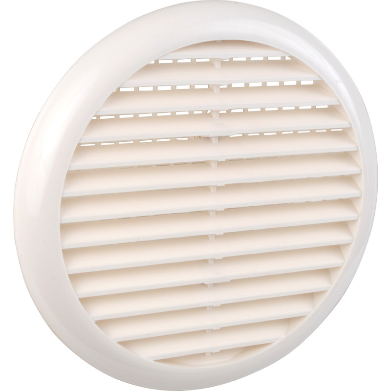 Round Louvre Vent White