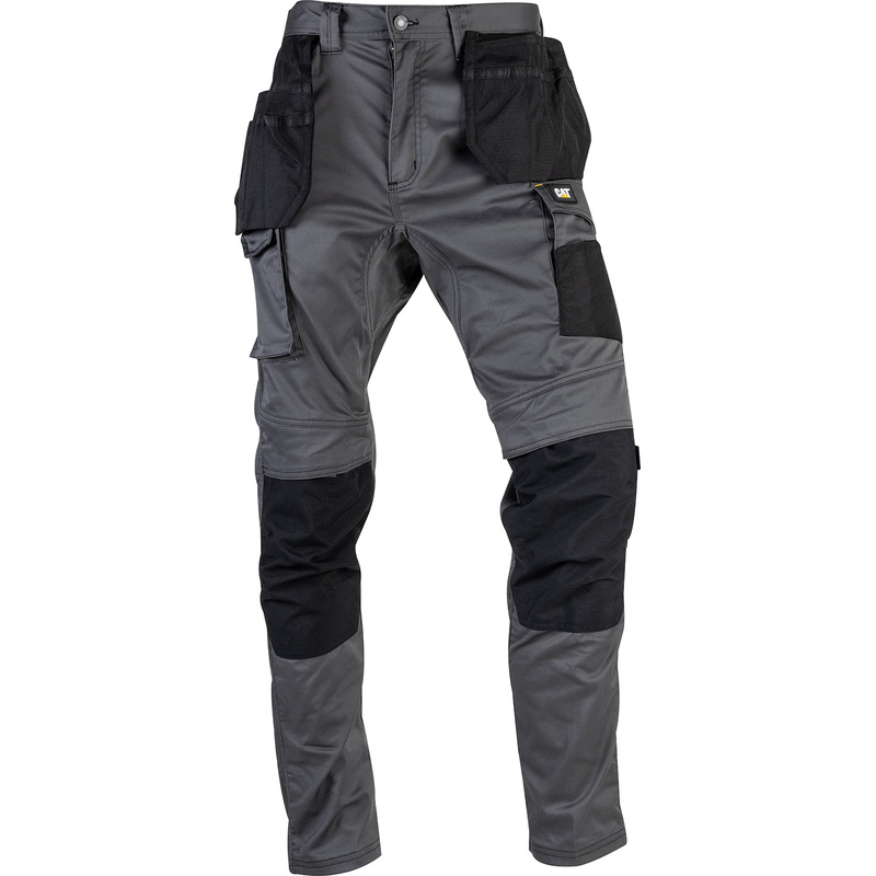 CAT Essentials Stretch Knee Pocket Trousers Dark Shadow 30" L