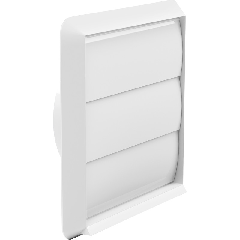 Wall Outlet Gravity Flap 100mm White