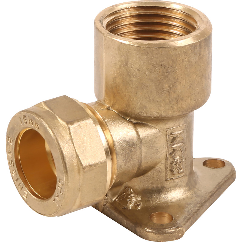 Made4Trade Compression Wallplate Elbow 15mm x 1/2"
