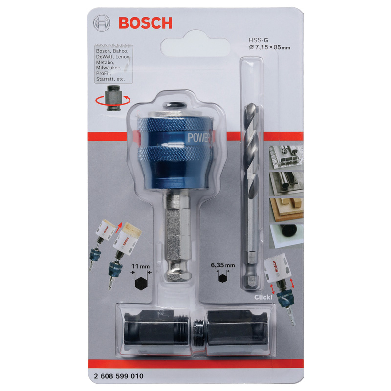Bosch EXPERT Powerchange Plus Arbor with Adaper Nuts