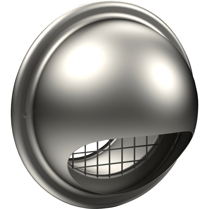 Stainless Steel Bull Nose Vent & Grill 100mm